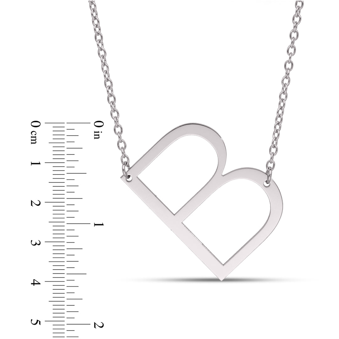 Personalised Stainless Steel Capital Letter Pendant Necklace – Custom Initial Jewellery