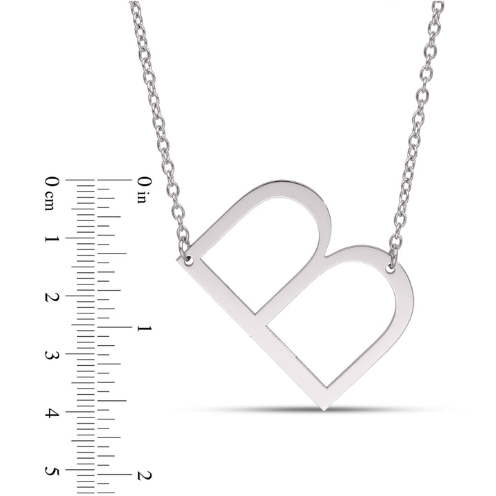 Personalised Stainless Steel Capital Letter Pendant Necklace – Custom Initial Jewellery