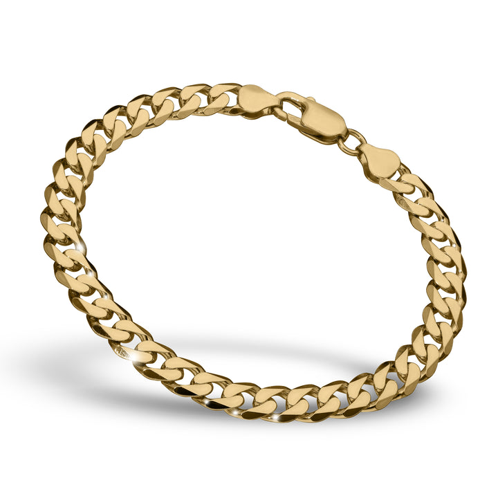 Gold Plated 925 Silver Cuban Curb Bracelet