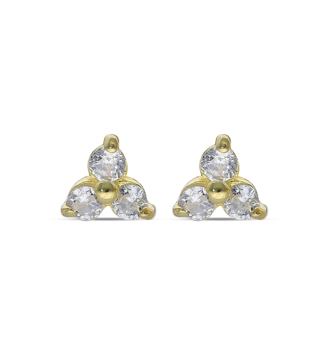 Gold Plated Stud Earrings, 925 Mix Shape, Sun, Evil Eye, Shell, Floral, Butterfly,