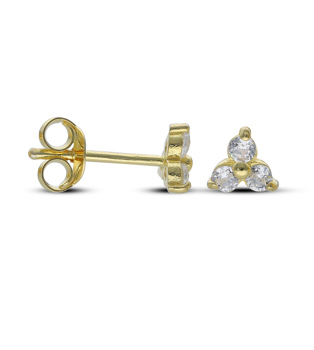Gold Plated Stud Earrings, 925 Mix Shape, Sun, Evil Eye, Shell, Floral, Butterfly,