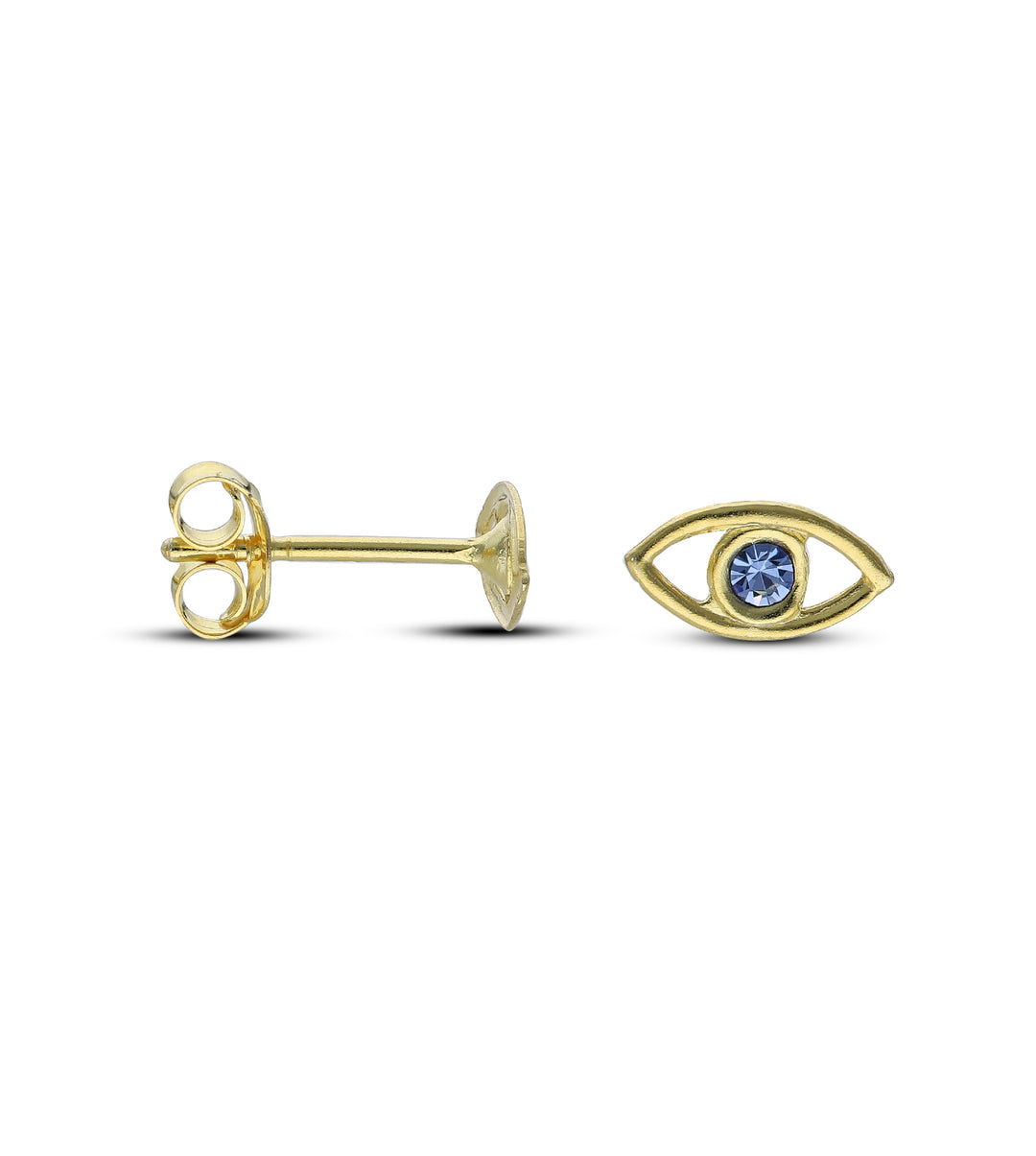 Gold Plated Stud Earrings, 925 Mix Shape, Sun, Evil Eye, Shell, Floral, Butterfly,