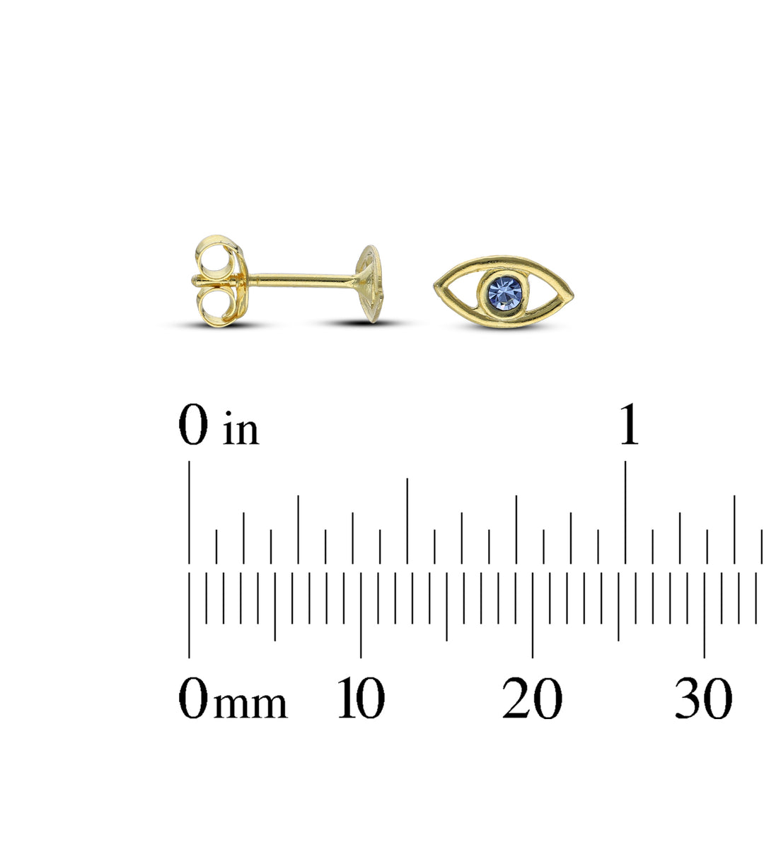 Gold Plated Stud Earrings, 925 Mix Shape, Sun, Evil Eye, Shell, Floral, Butterfly,