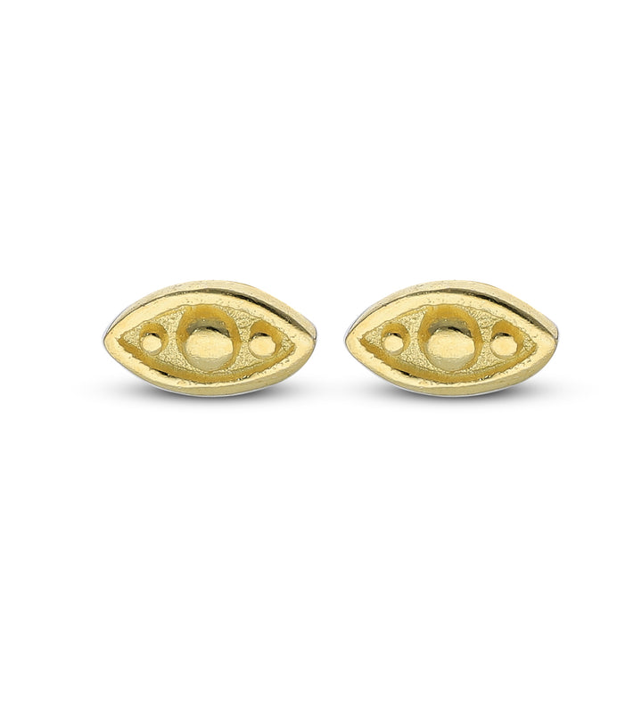 Gold Plated Stud Earrings, 925 Mix Shape, Sun, Evil Eye, Shell, Floral, Butterfly,
