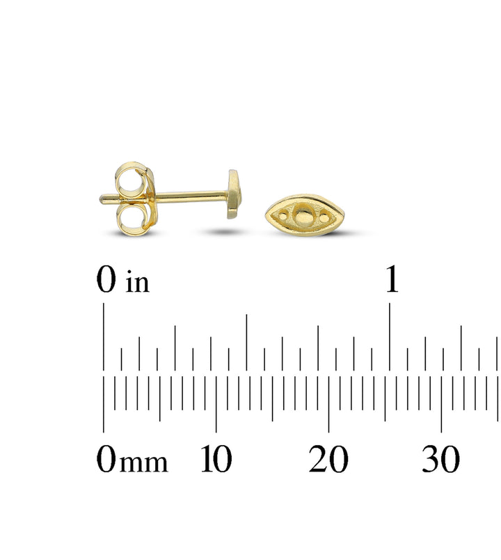 Gold Plated Stud Earrings, 925 Mix Shape, Sun, Evil Eye, Shell, Floral, Butterfly,