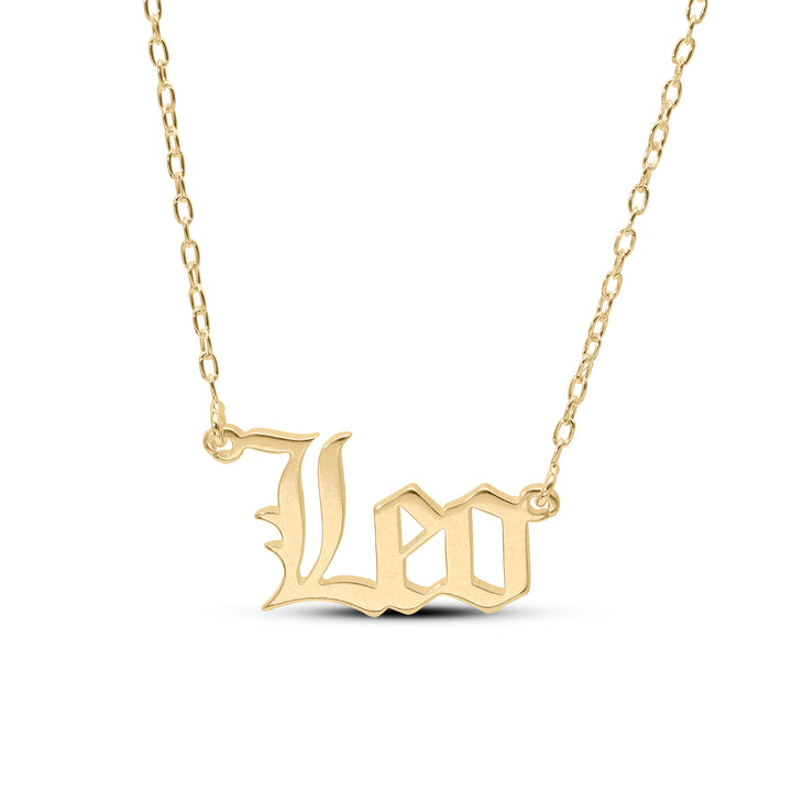 Personalised Old English Name Necklace - in Silver or 18ct Gold plated