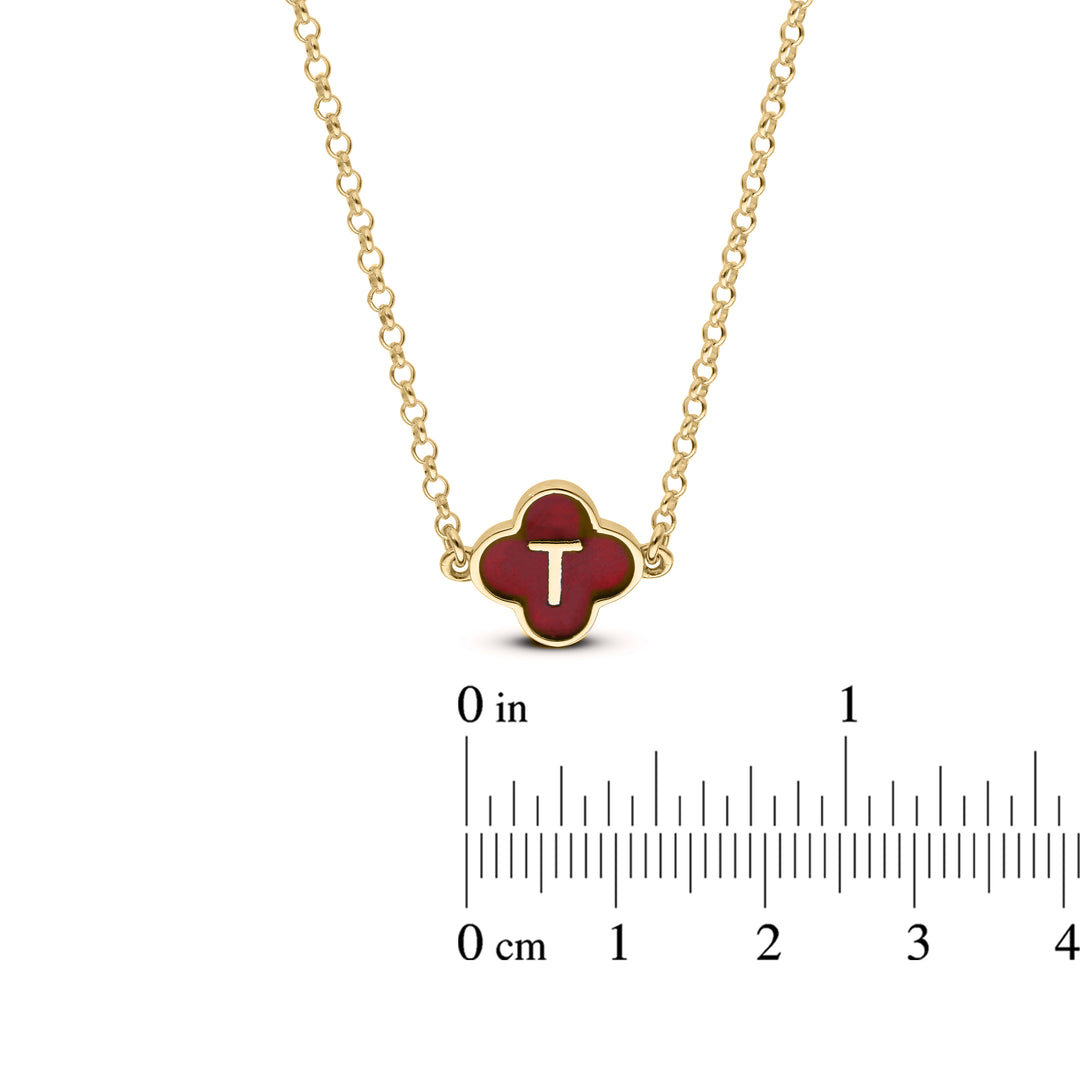 Personalised Silver or Gold Plated Clover Pendant with Initial
