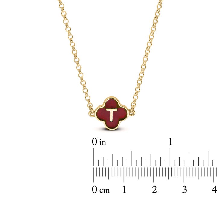 Personalised Silver or Gold Plated Clover Pendant with Initial