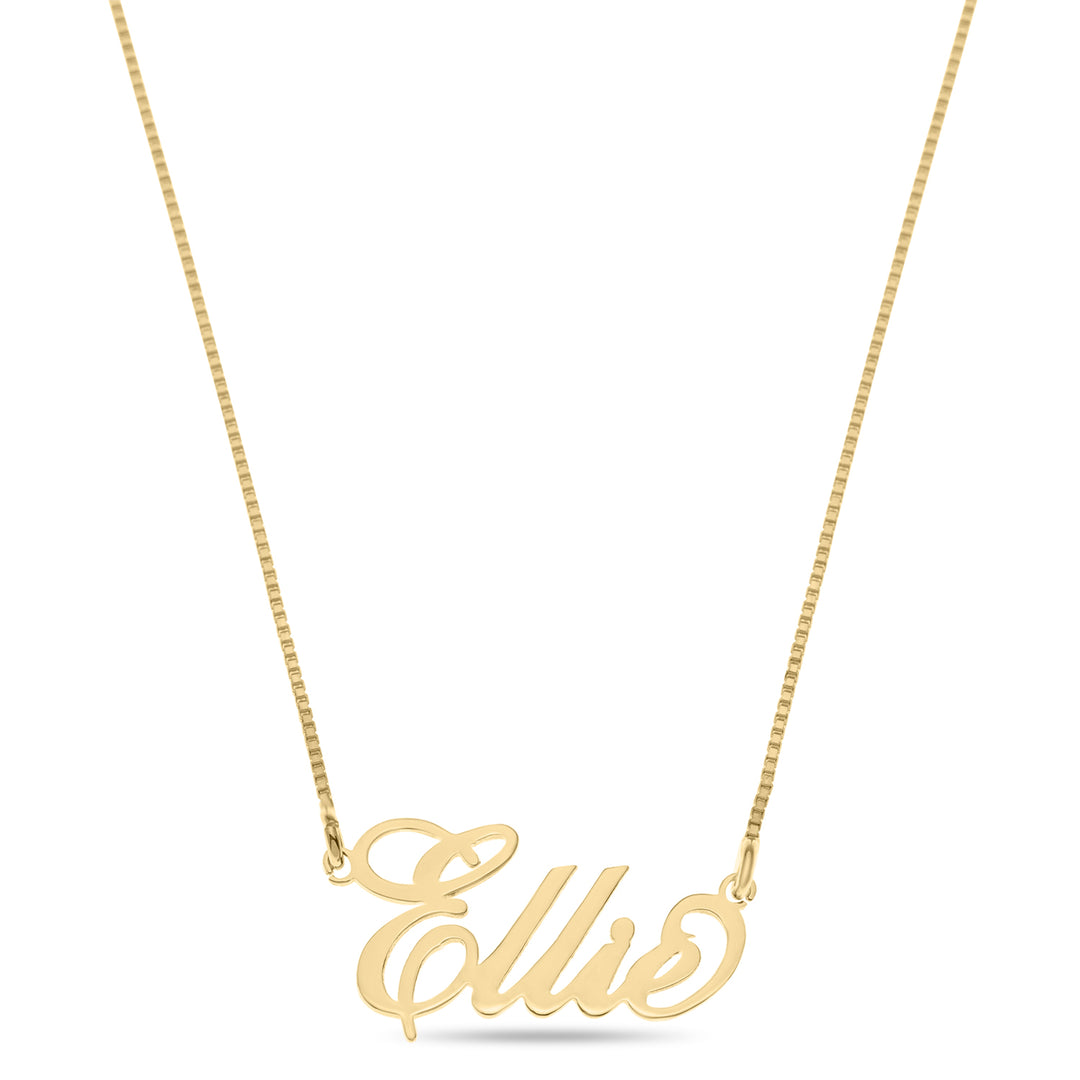 Custom Sterling Silver Name Necklace - Available in 18ct Yellow Gold or 18ct Rose Gold Plating