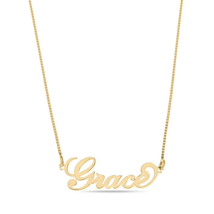 Custom Sterling Silver Name Necklace - Available in Yellow & Rose Gold Plating