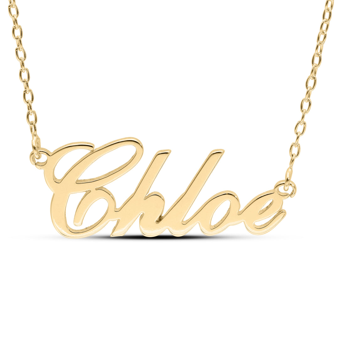 Personalised Sterling Silver Name Necklace - in 18ct Yellow & Rose Gold plated or Silver