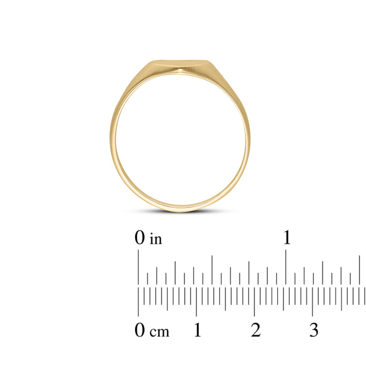 Personalised Heart Signet Ring in Sterling Silver or Gold Plated – Valentine’s Gift