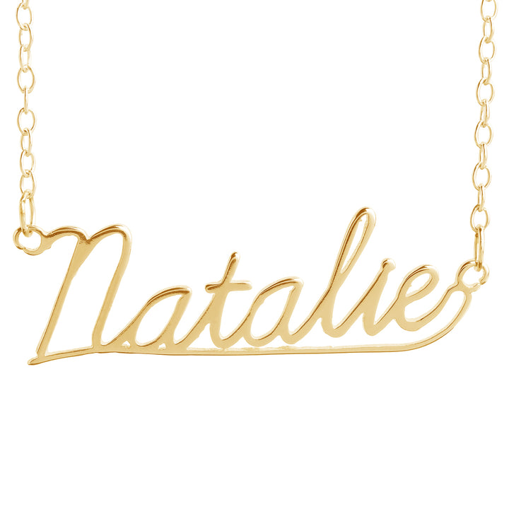 Customised Sterling Silver Underlined Name Necklace